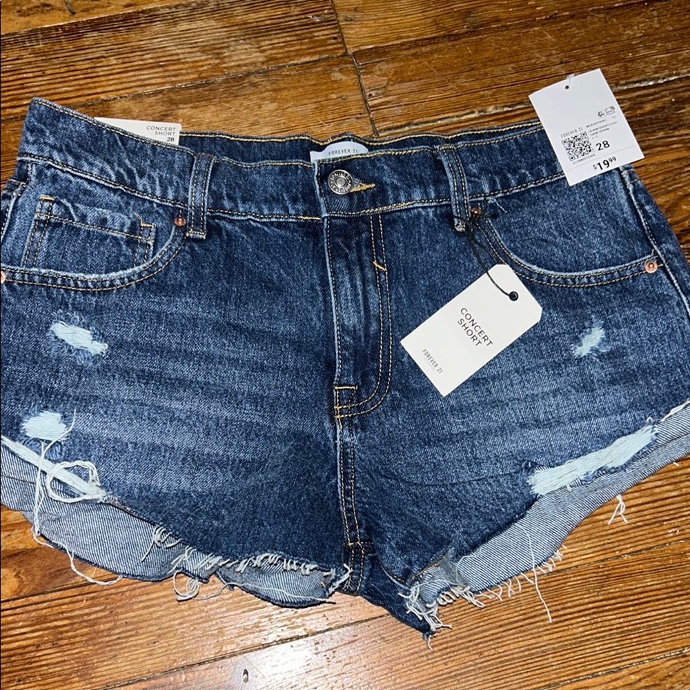 Forever21 Women's Blue Denim Shorts NWT